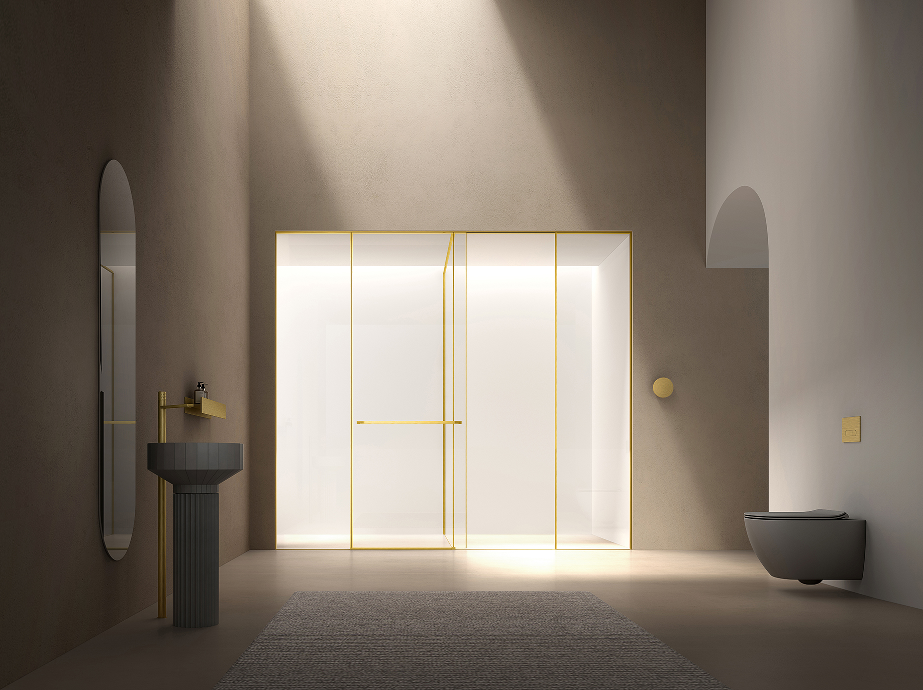 Simple luxury shower door